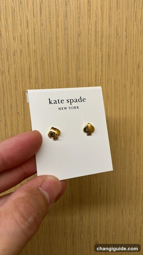 kate spade earrings card