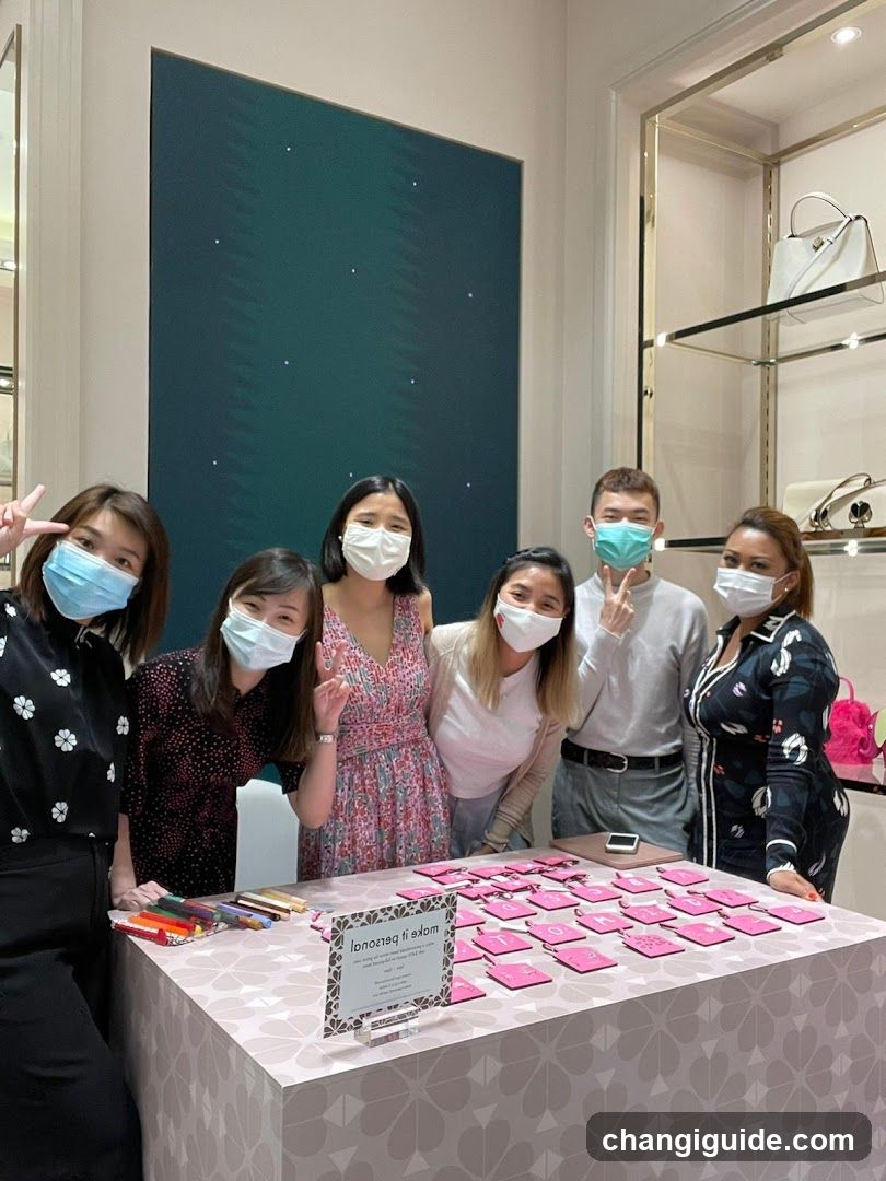 Group photo at a store event