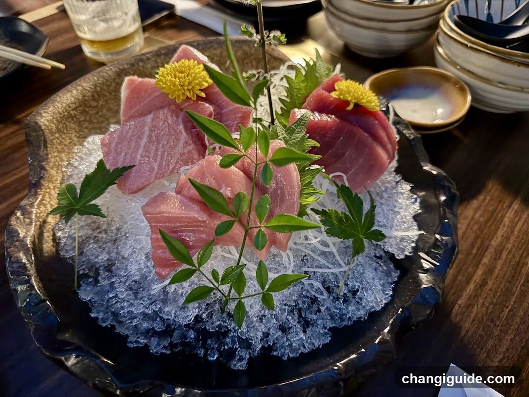 Sashimi Platter with Ice and Garnish
