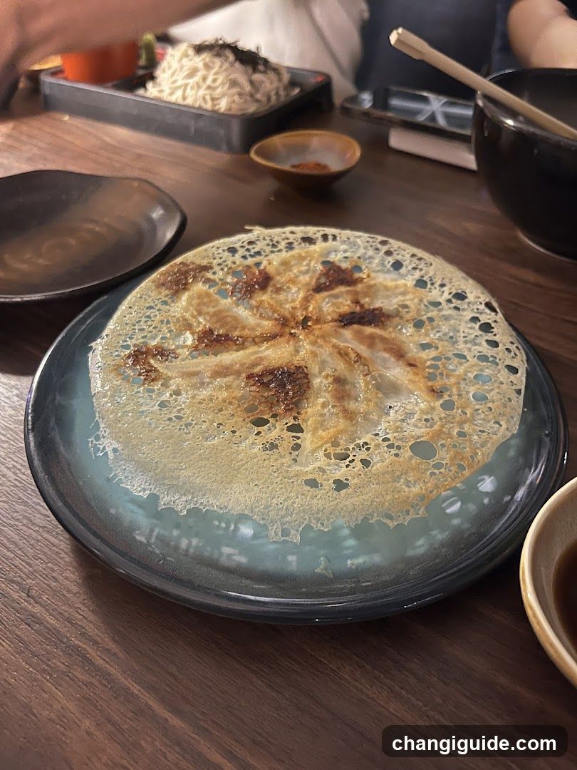 Gyoza on a table
