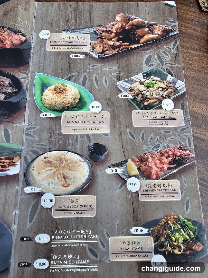 Japanese Restaurant Menu