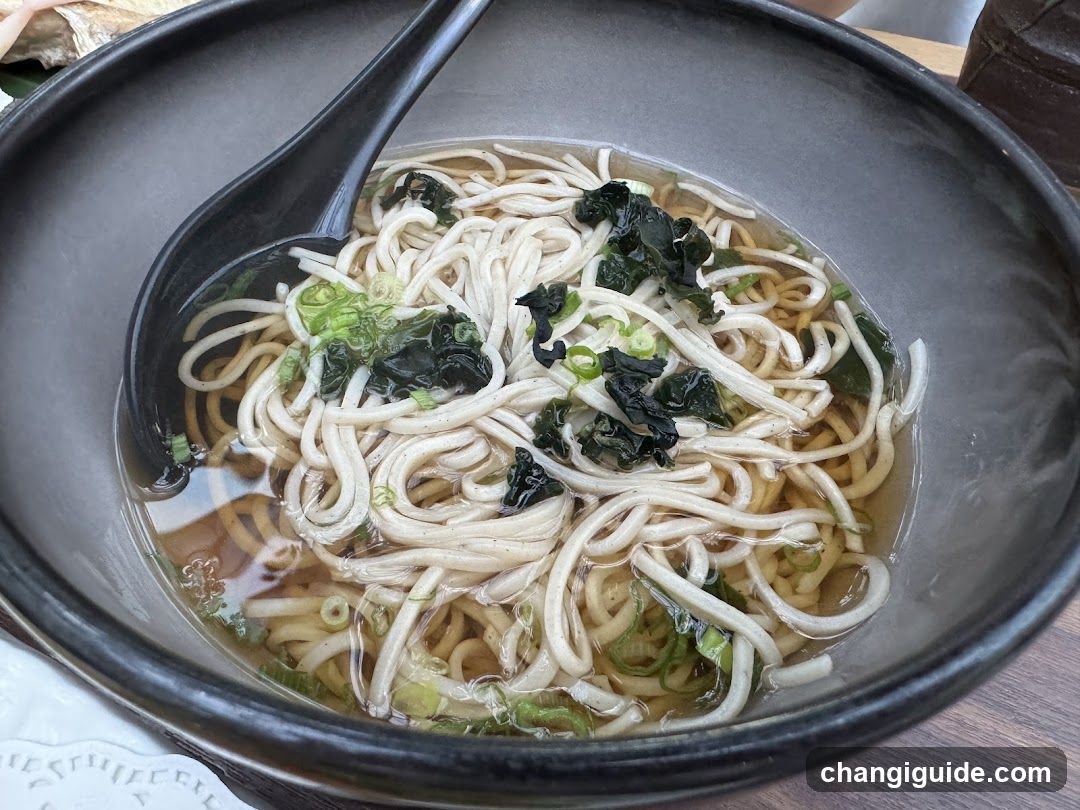 Bowl of Noodles with Greens