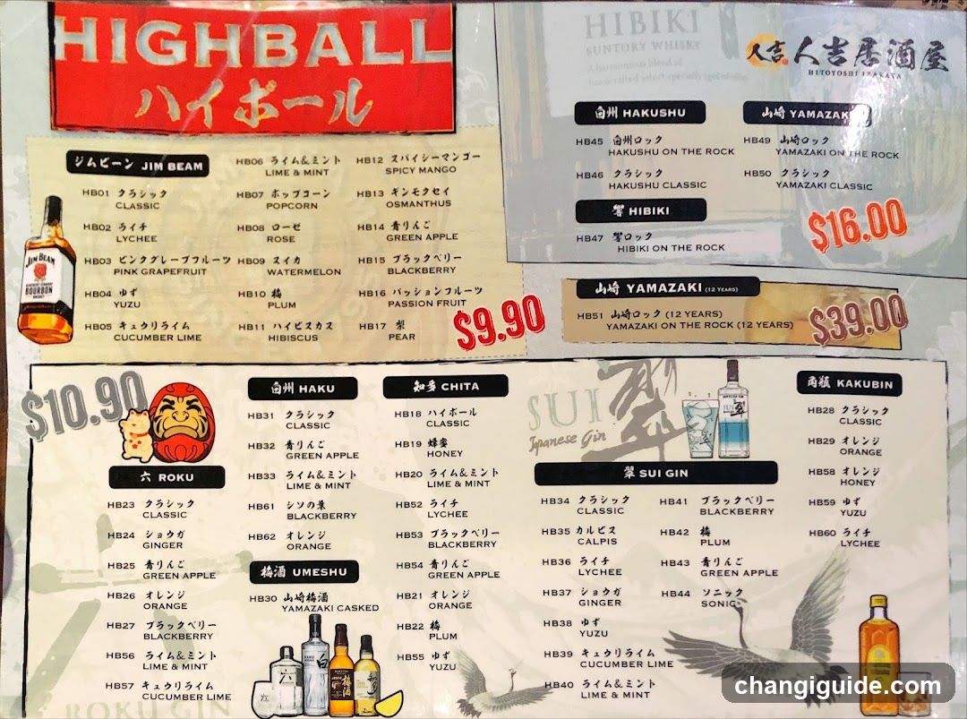 Highball Menu Board