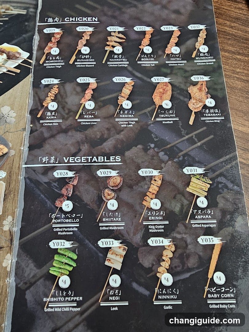 Yakitori Menu Page