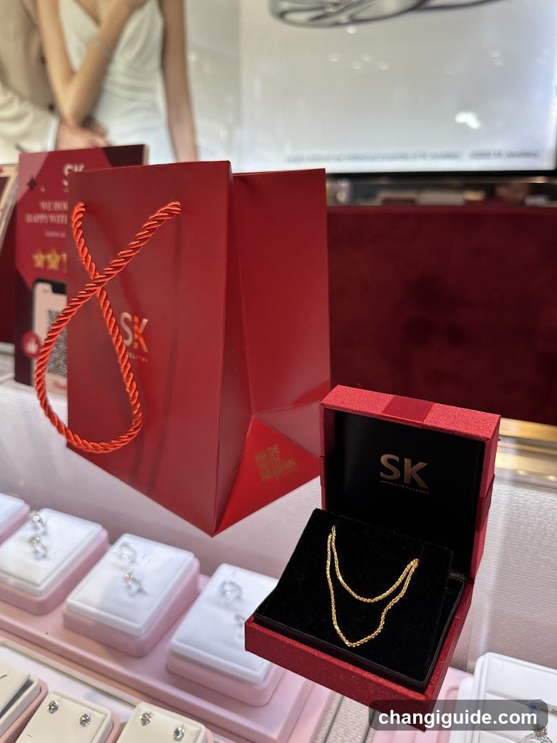Jewelry Display with Shopping Bag
