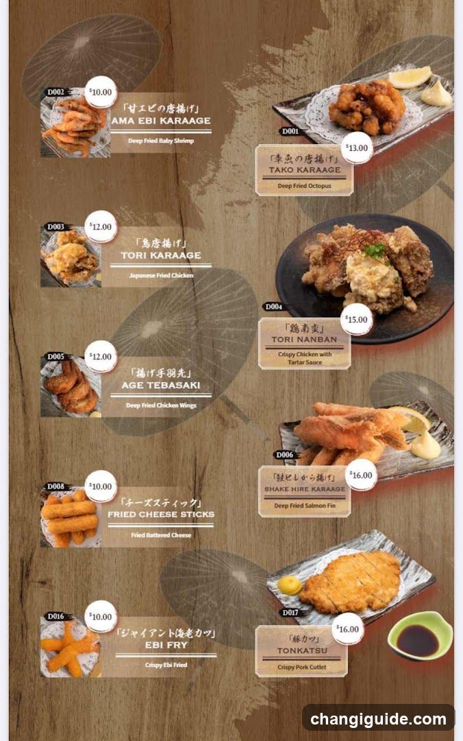 Fried Food Menu