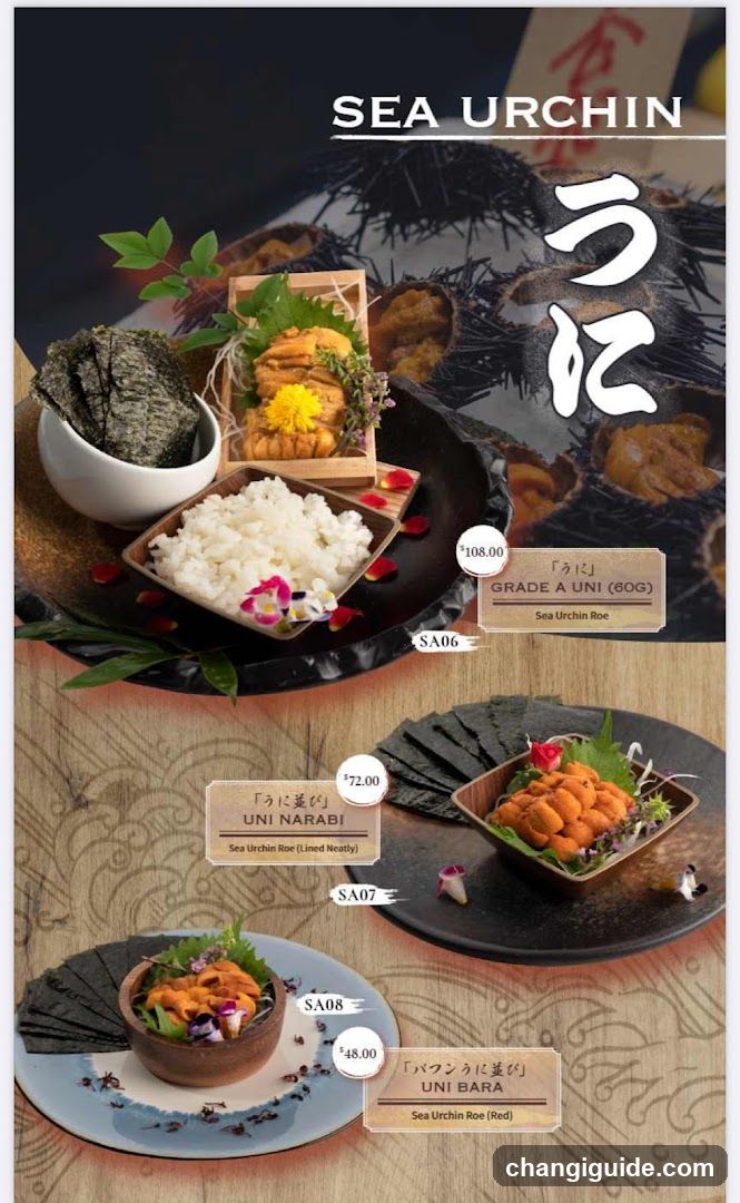 Sea Urchin Menu Display