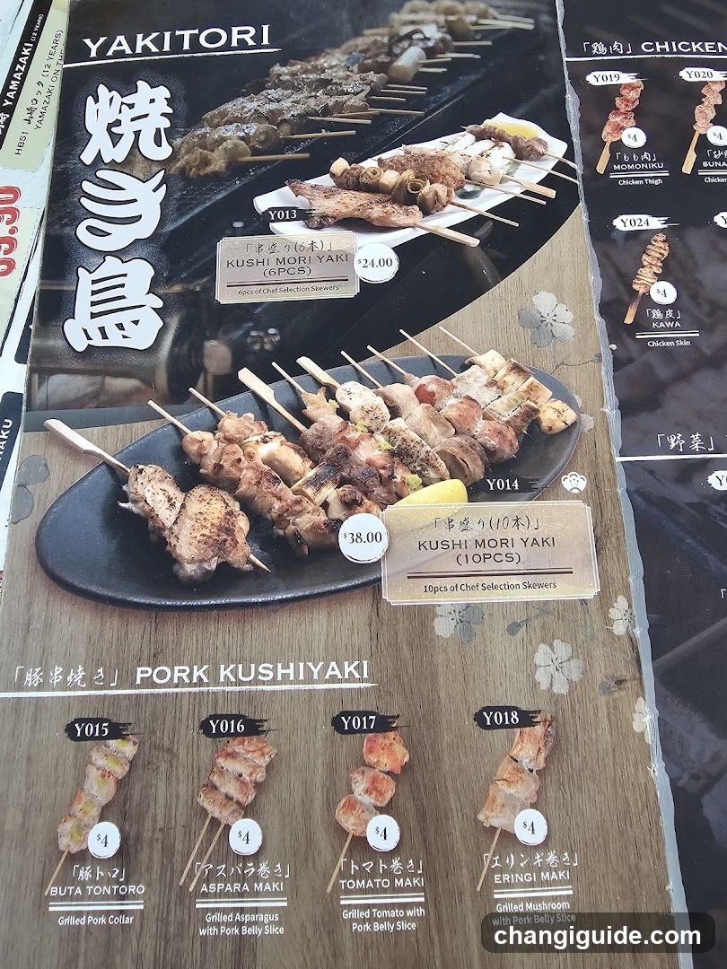 Yakitori Menu