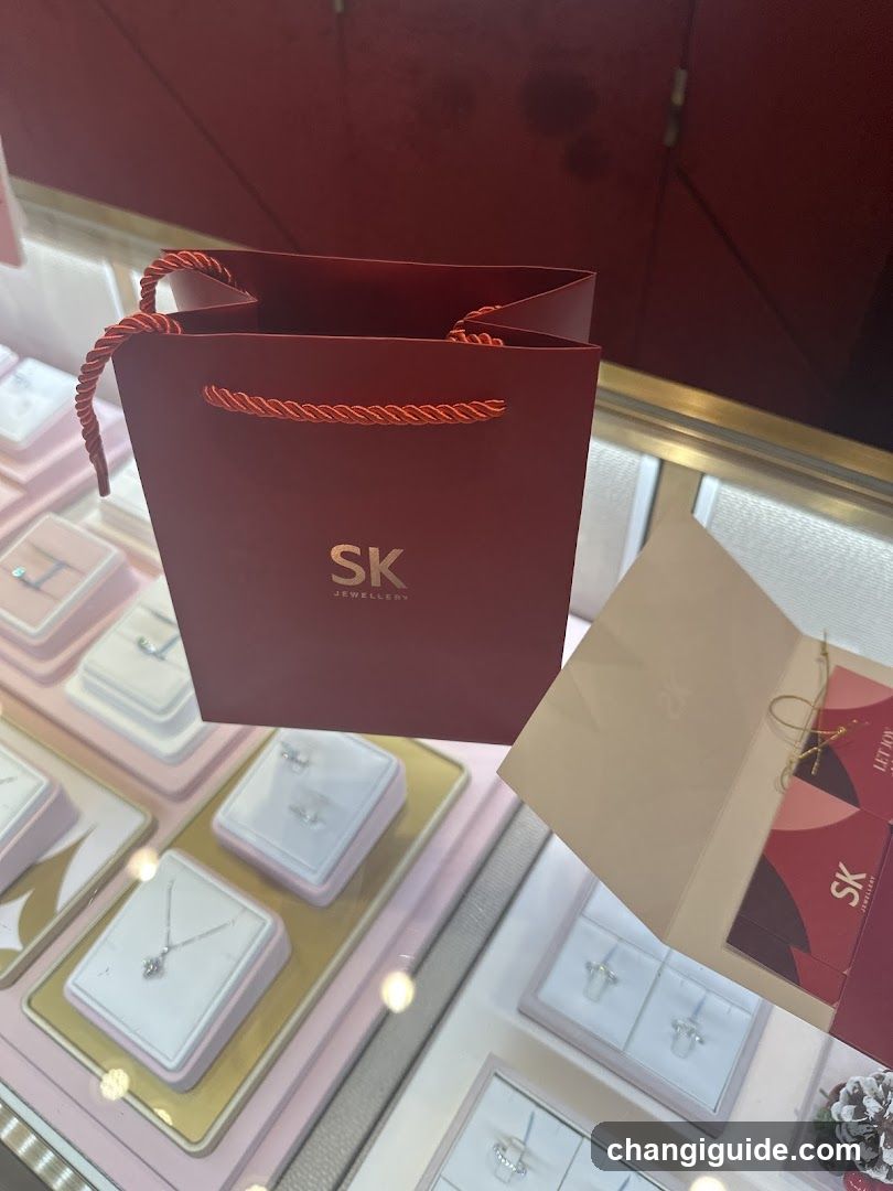 SK Jewellery Shopping Bag and Display Case