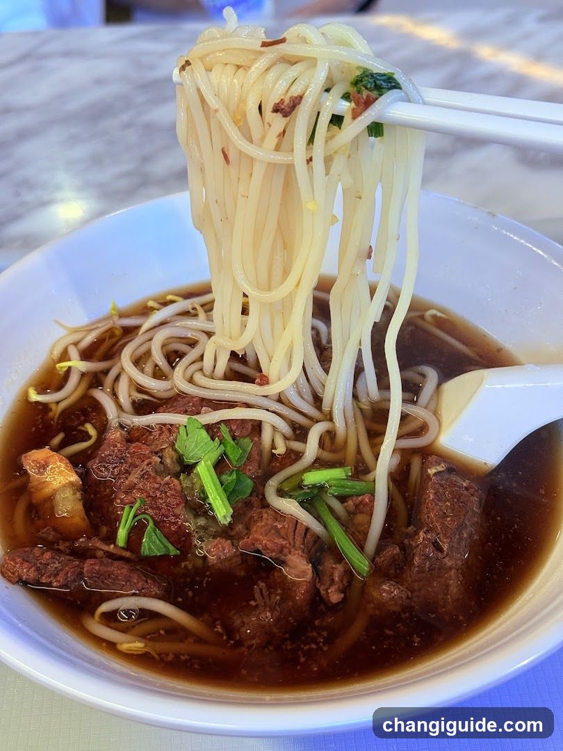 Bowl of Noodle Soup with Beef