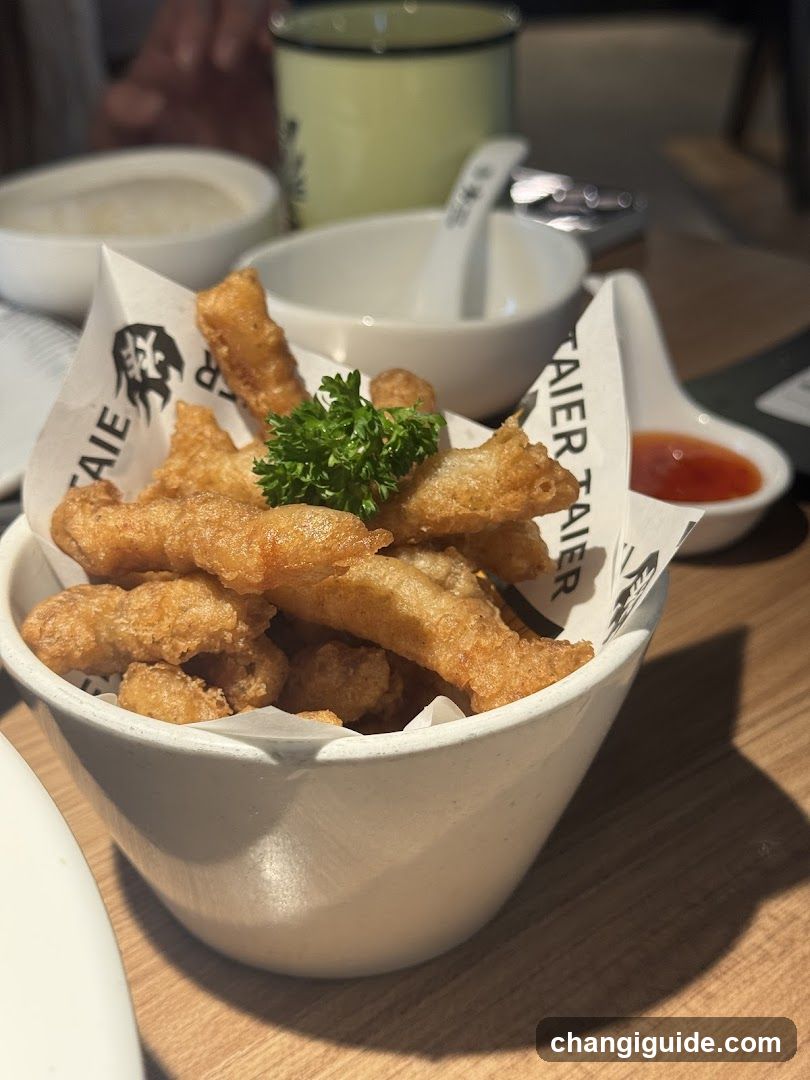 Fried Food with Garnish