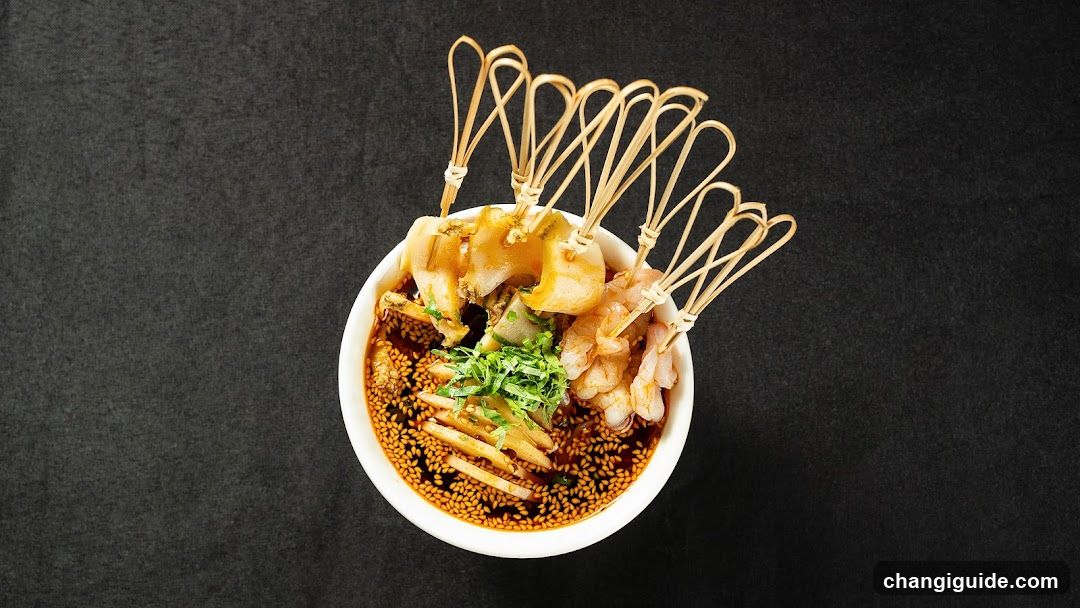 Skewered Seafood with Sesame Sauce