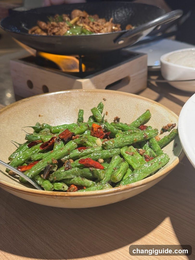 Stir-fried Green Beans with Dried Chilies