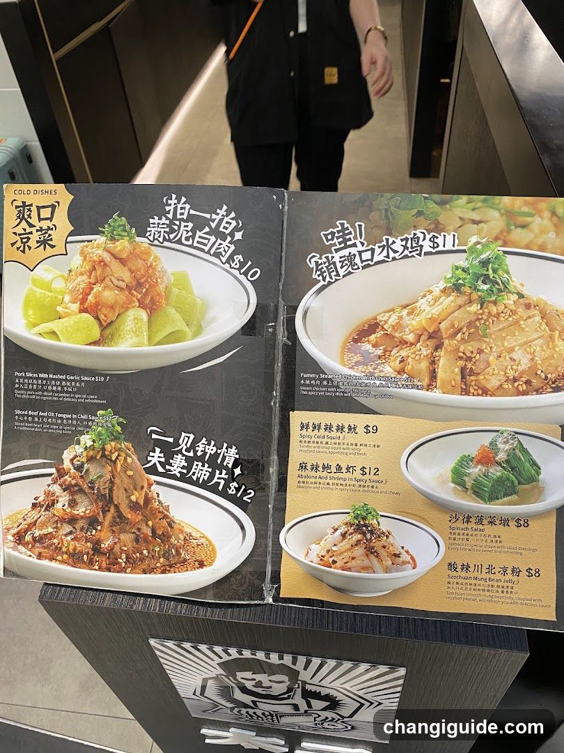 Cold Dishes Menu