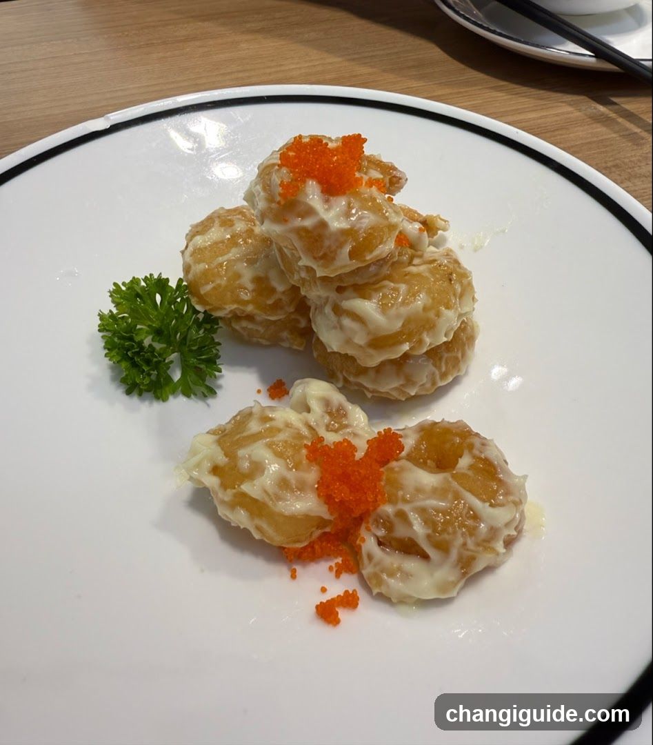 Crispy Fried Dishes with Caviar Garnish