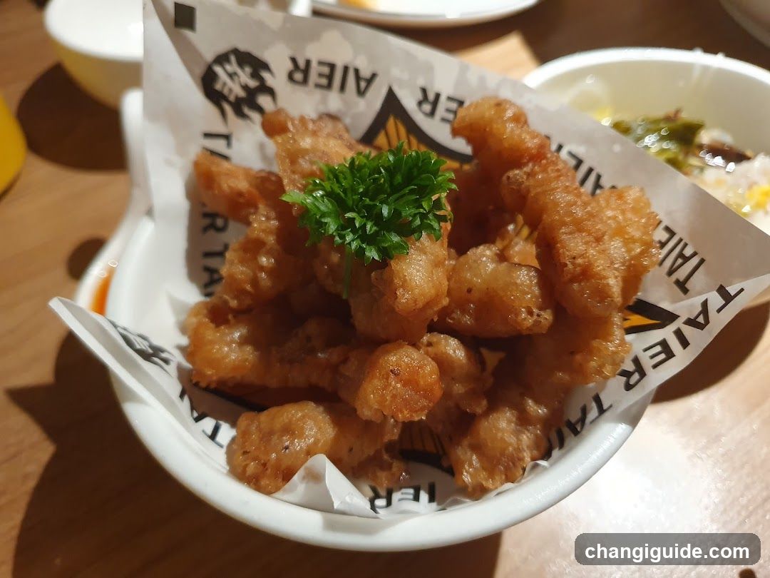 Fried Chicken Wings with Parsley Garnish