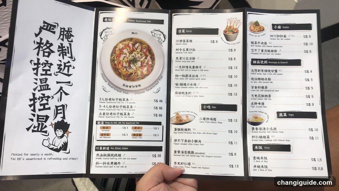 Tai Er's Smackout Menu
