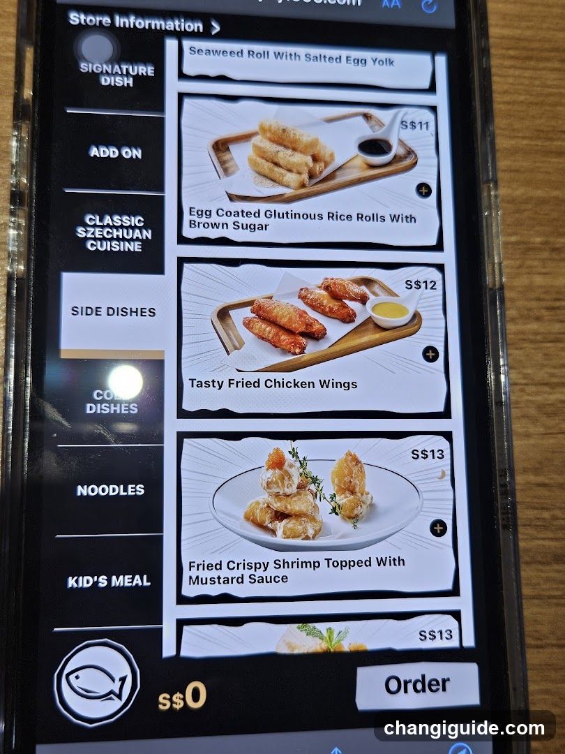 Mobile Ordering App Interface