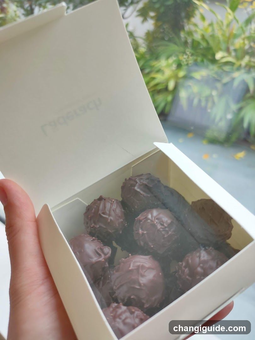 Chocolate Truffles in White Box