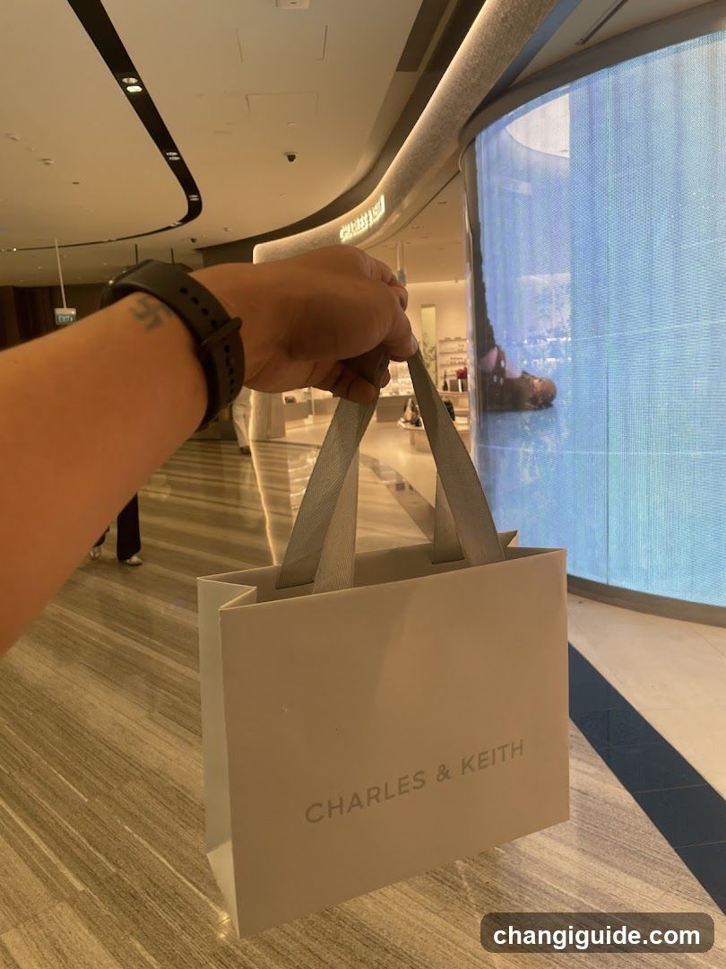Shopping Bag in Mall Corridor