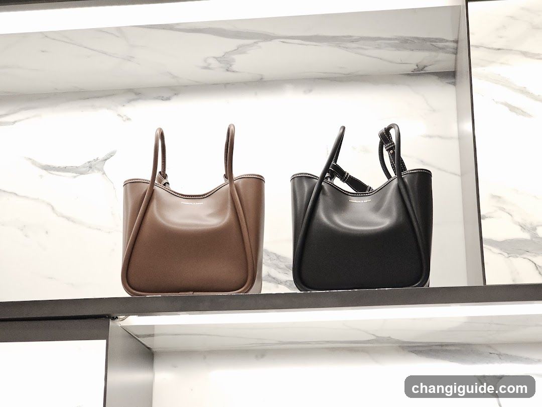 Handbags on Display Shelf
