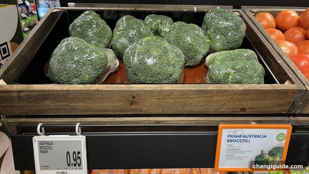 Broccoli Display in Grocery Store