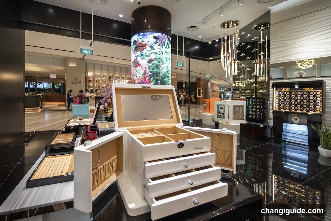 Jewelry Display Case in Mall Interior