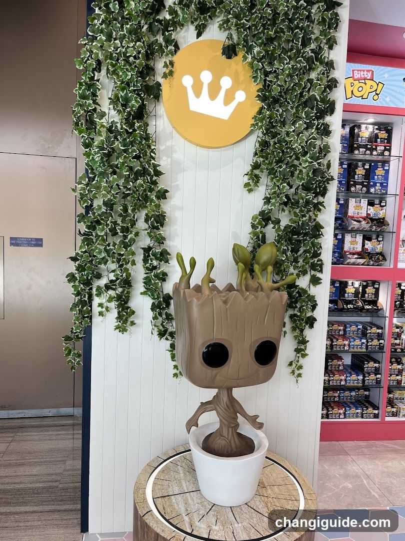 Funko Pop Display with Baby Groot