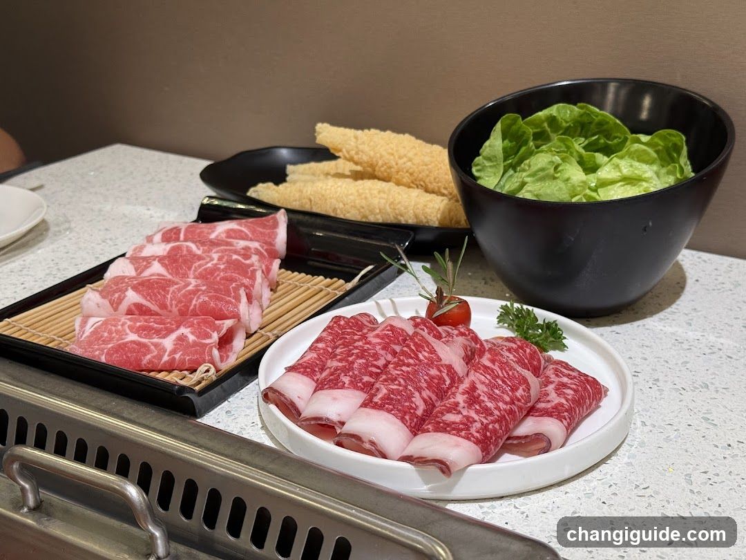 Hot Pot Ingredients Display