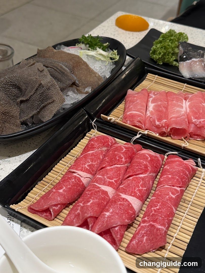 Hot Pot Ingredients Display