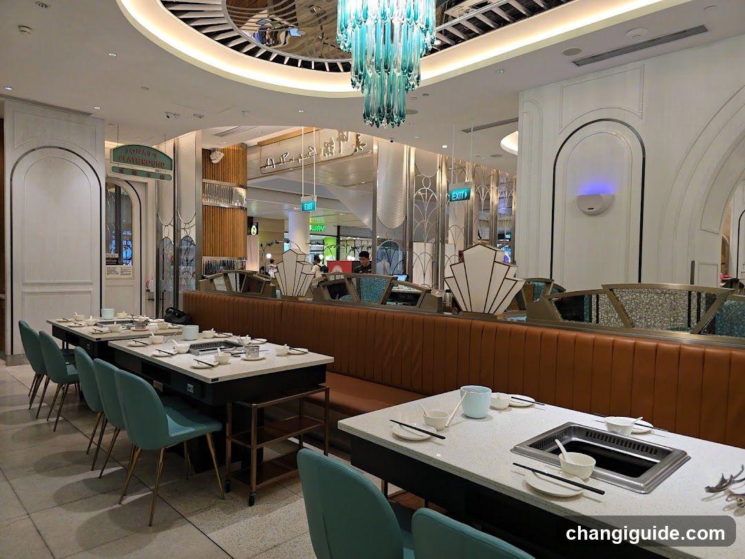 Restaurant Interior with Dining Tables and Decor