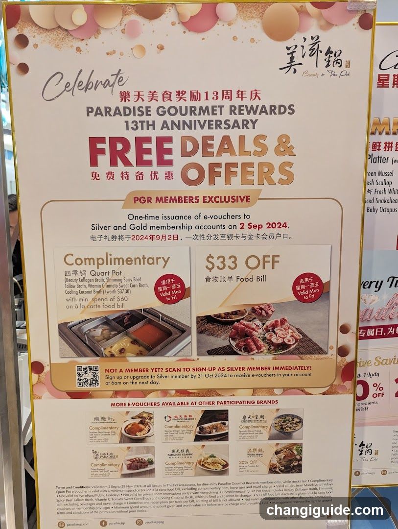 Paradise Gourmet Rewards 13th Anniversary Flyer