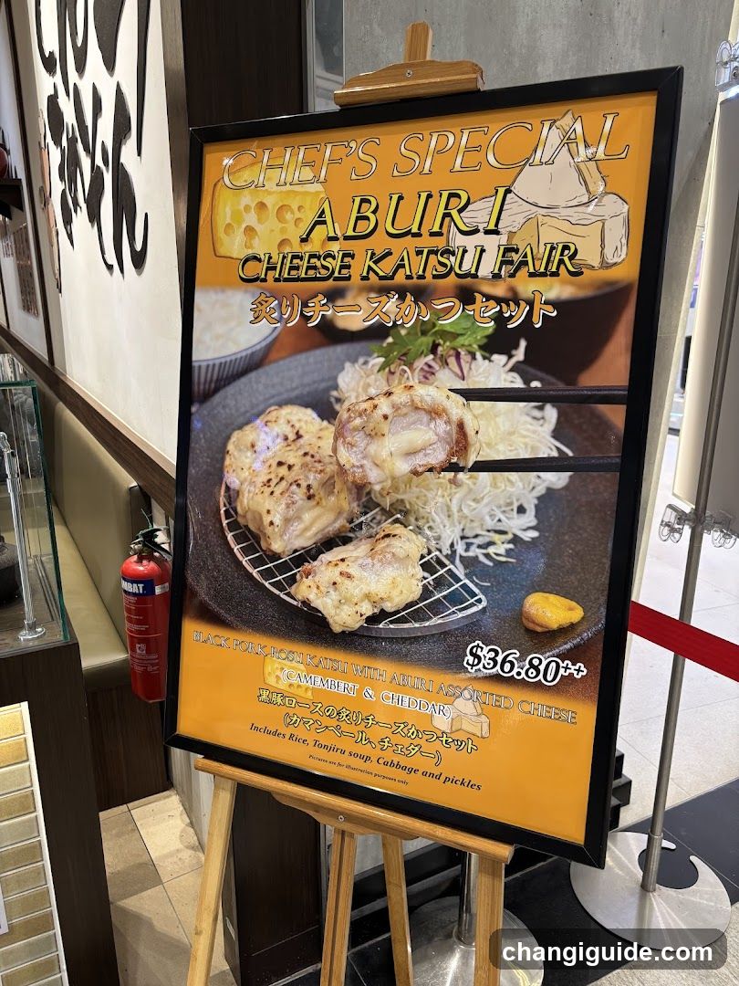 Chef's Special Aburi Cheese Katsu Fair Signage