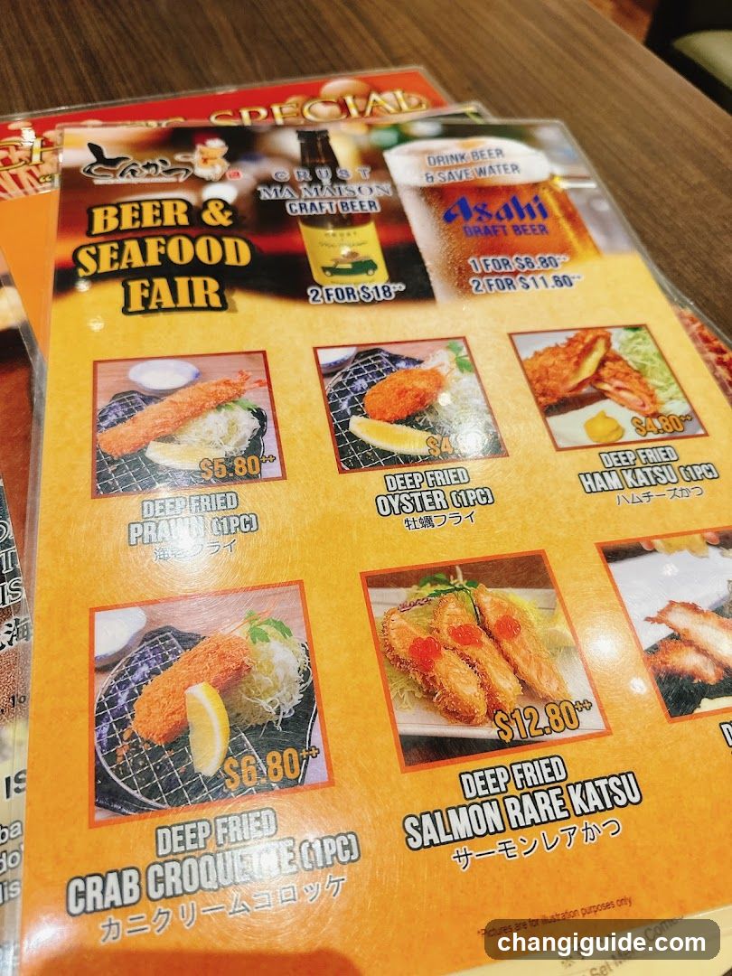 Beer & Seafood Fair Menu