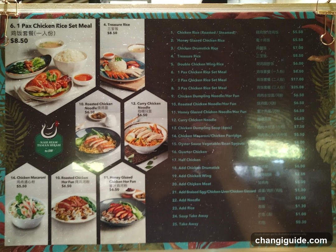 1 Pax Chicken Rice Set Meal Menu