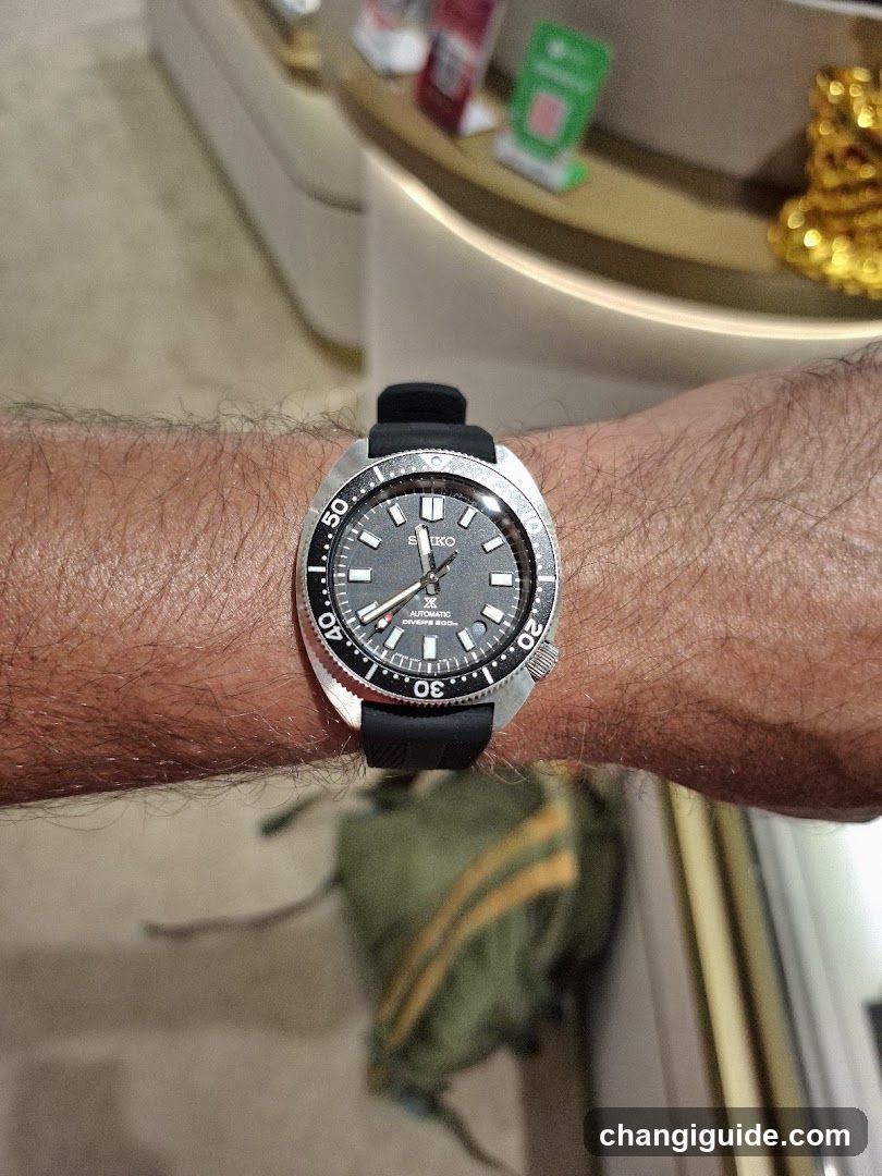 Seiko watch on wrist