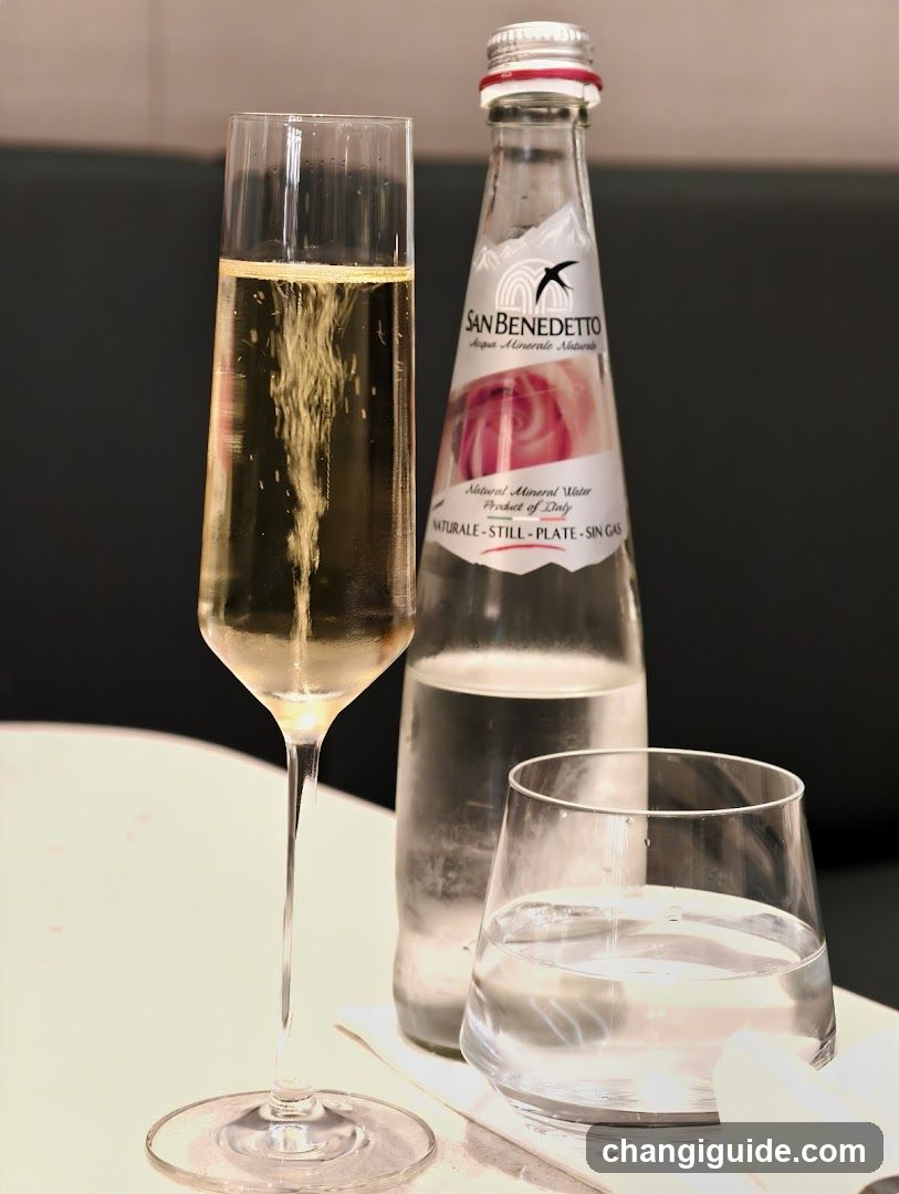 San Benedetto Water and Champagne