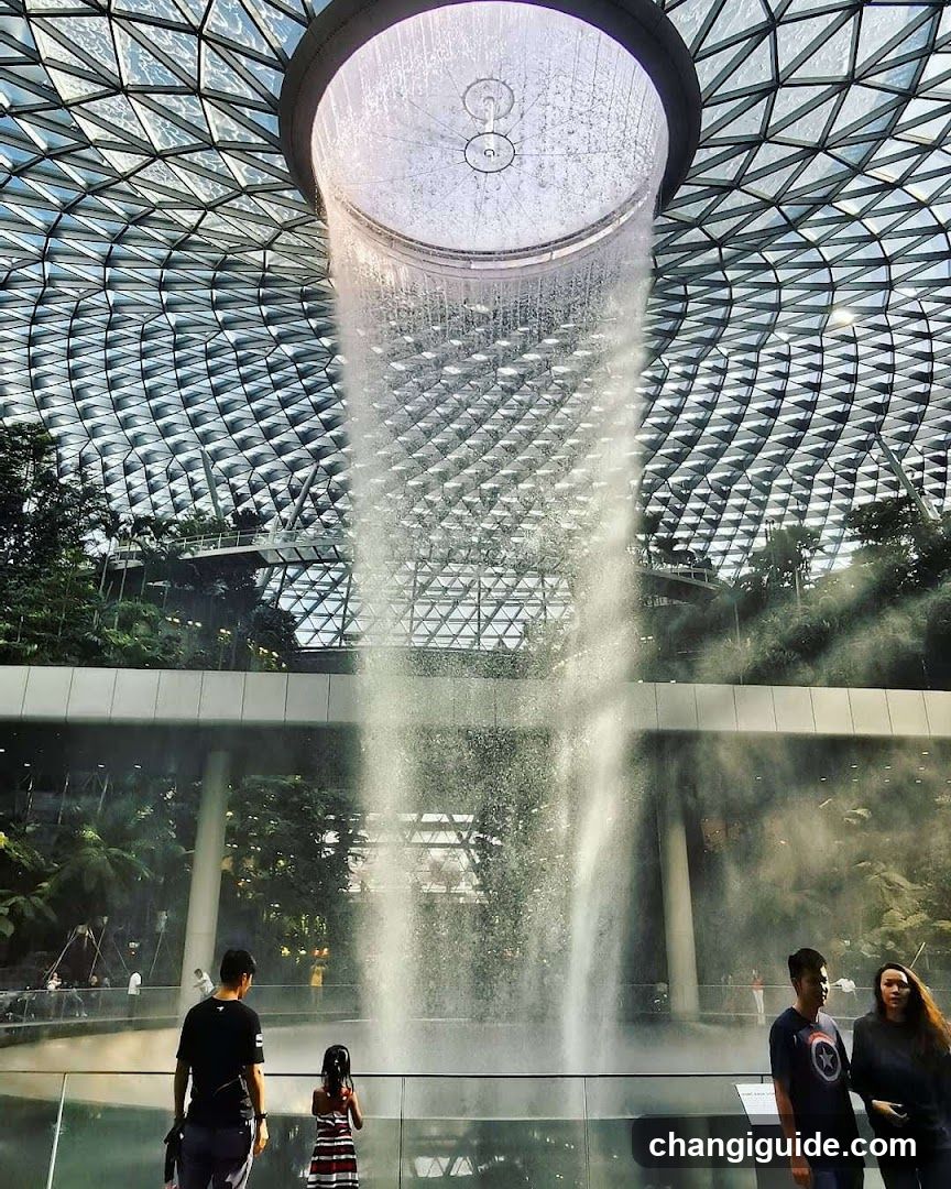 The Rain Vortex at Jewel Changi Airport