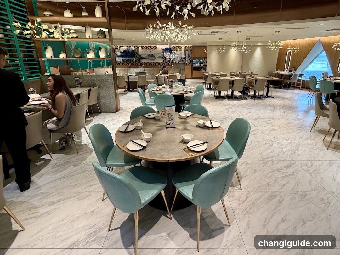 Restaurant Interior with Dining Tables and Chairs