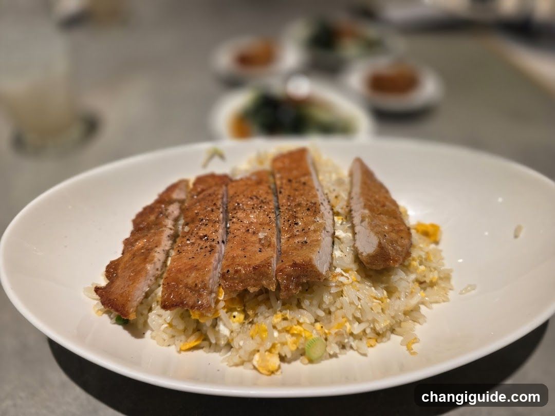 Pork Fried Rice with Slices of Pork