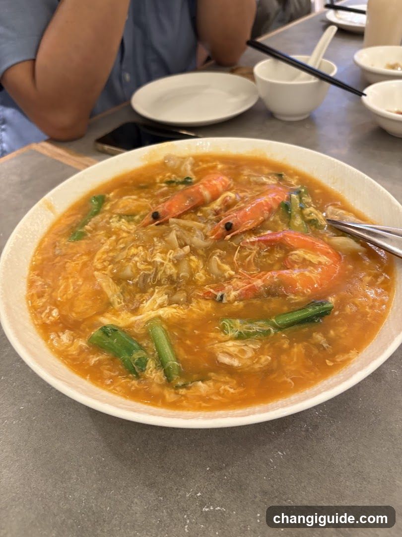 Shrimp Egg Drop Noodle Soup