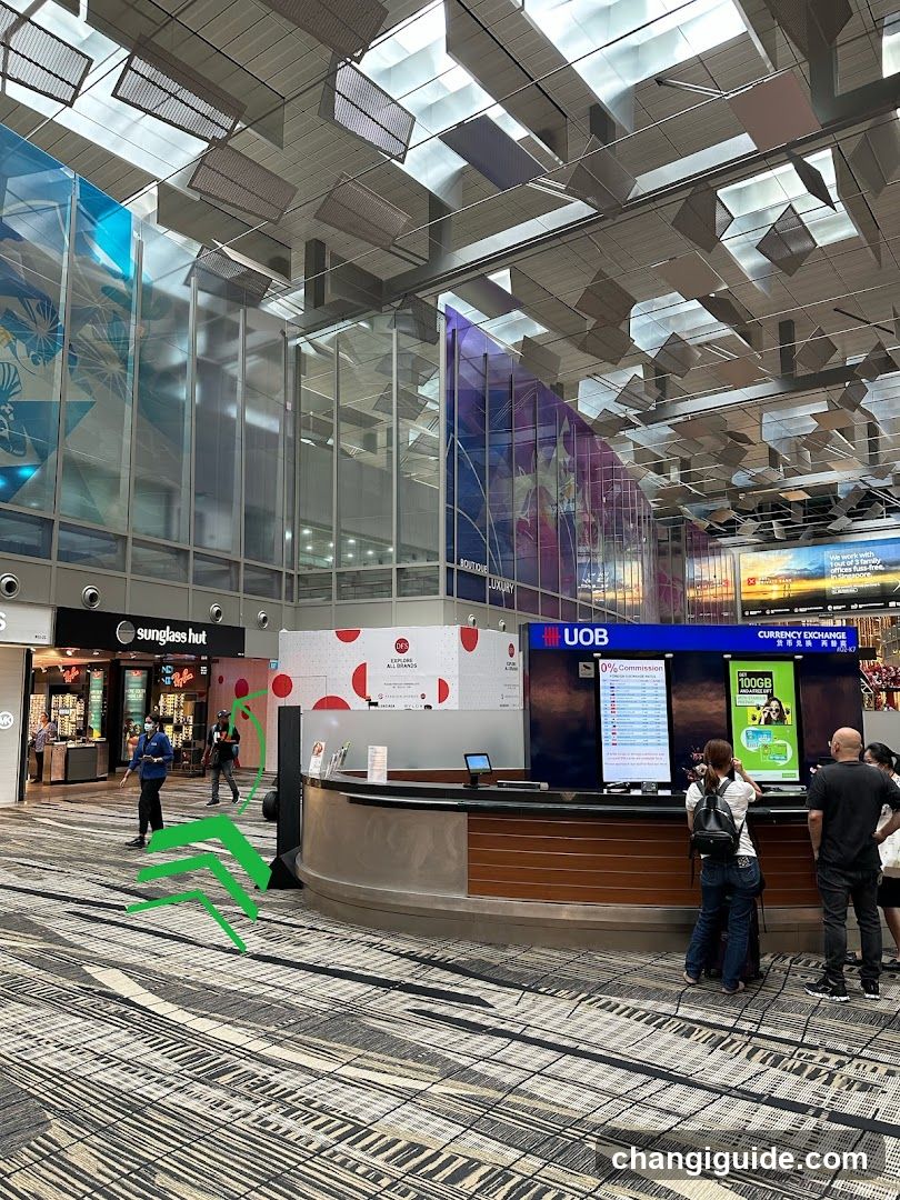 Airport Currency Exchange and Retail Area