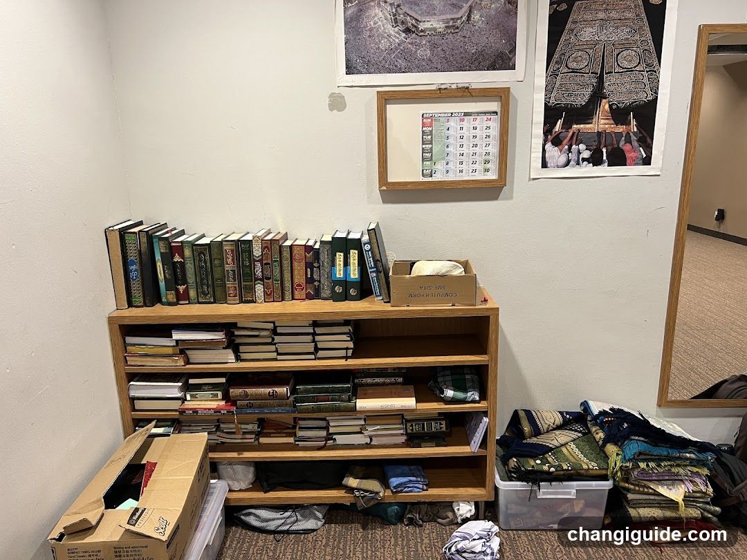 Bookshelf with Books and Boxes