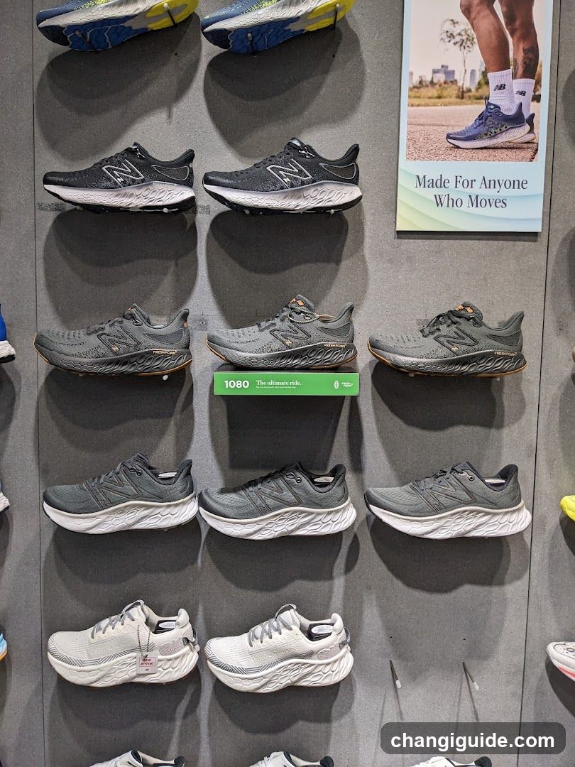 New Balance Shoe Display Wall