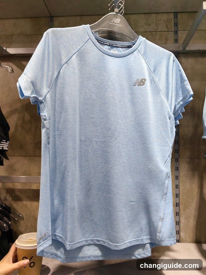 New Balance Light Blue T-Shirt Display