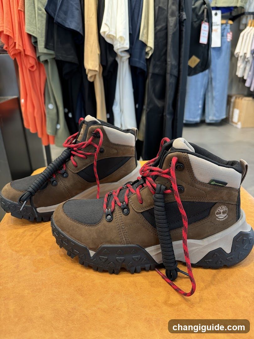 Timberland Hiking Boots Display