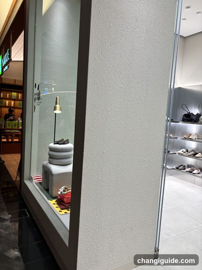 Store Interior View Through Window