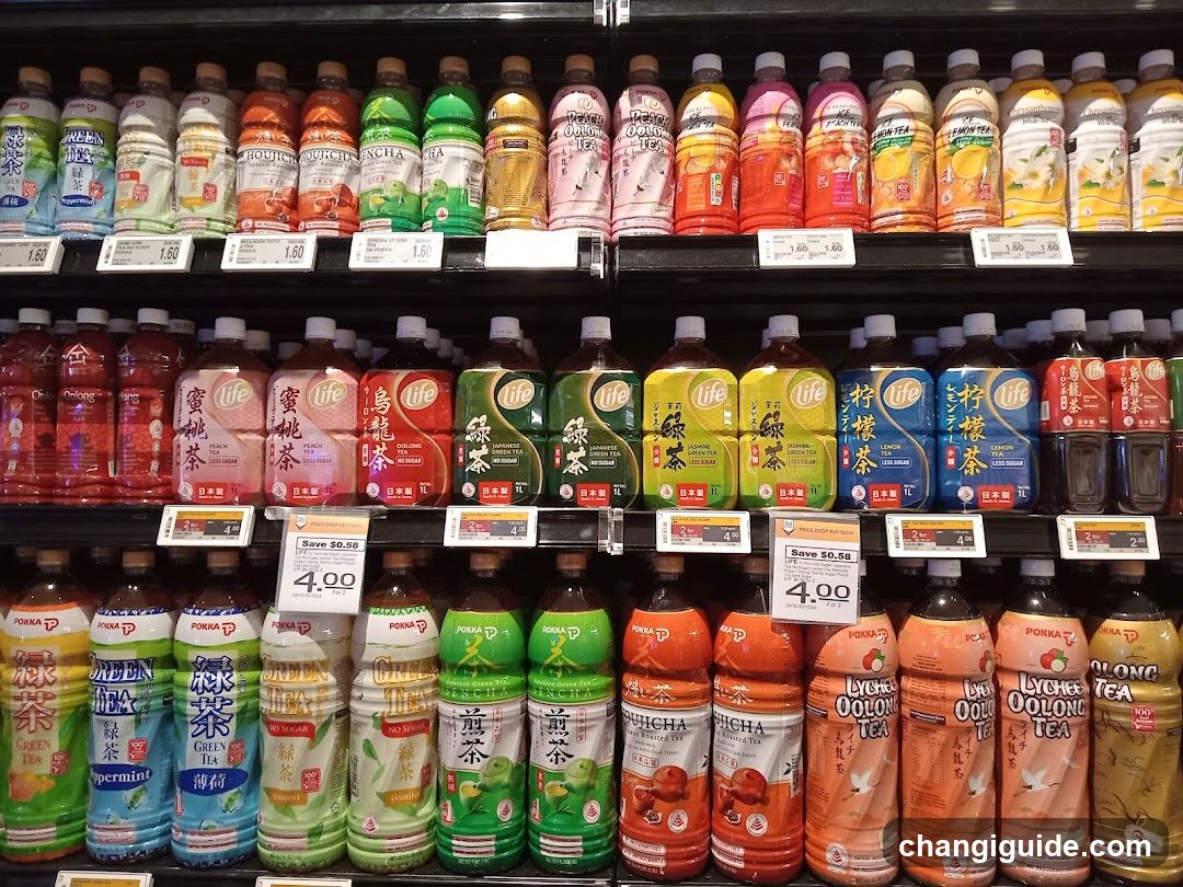 Bottled Tea and Juice Display