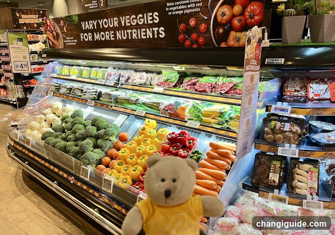 Grocery Store Produce Section with Teddy Bear Prop