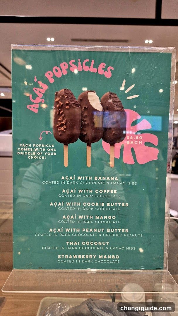 Açaí Popsicles Menu Board